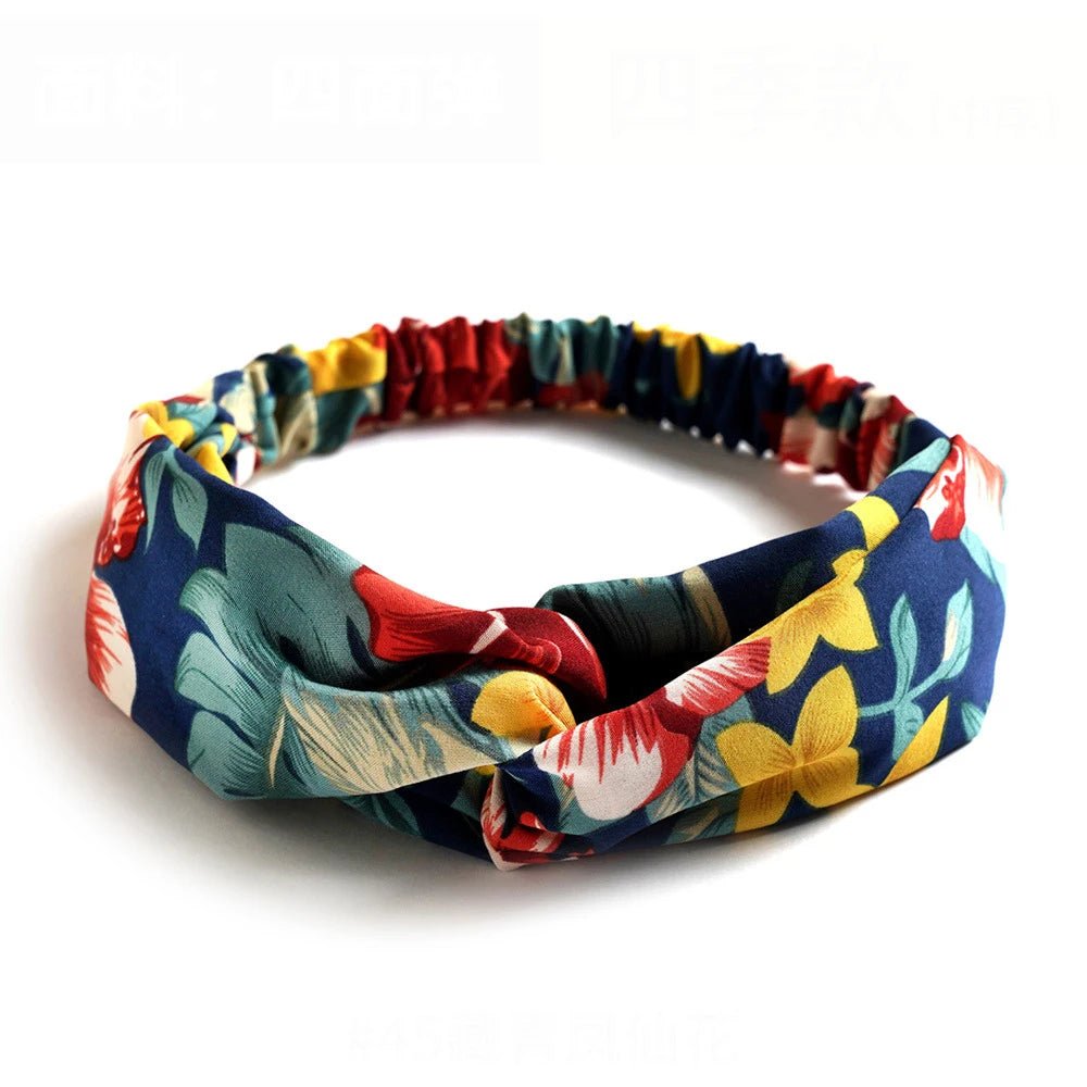 bandeau cheveux boheme bleu