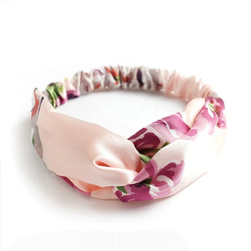 bandeau cheveux boheme rose