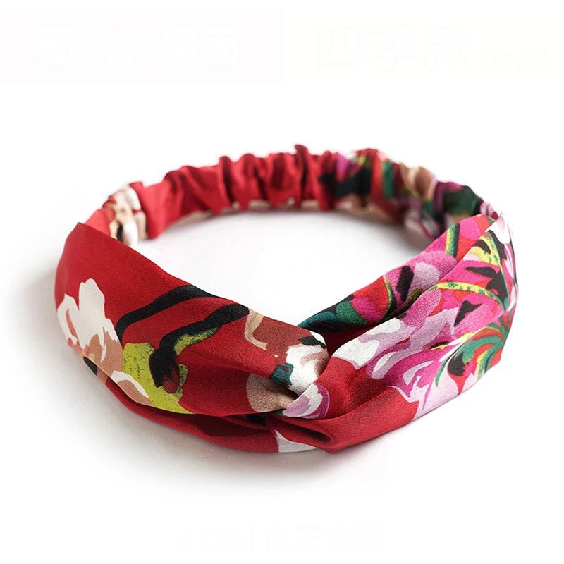 bandeau cheveux boheme rouge
