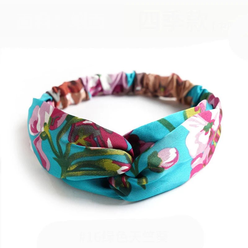 bandeau cheveux boheme turquoise