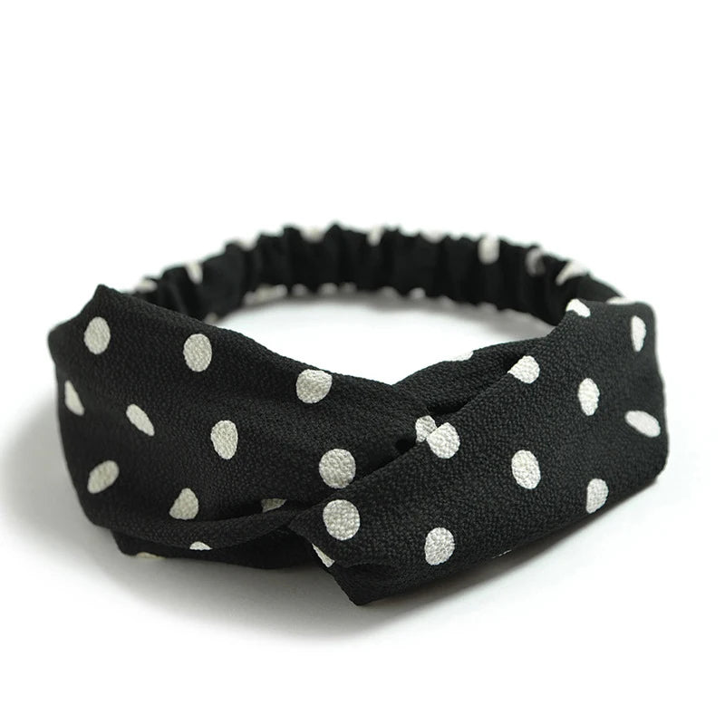 bandeau cheveux pois noir