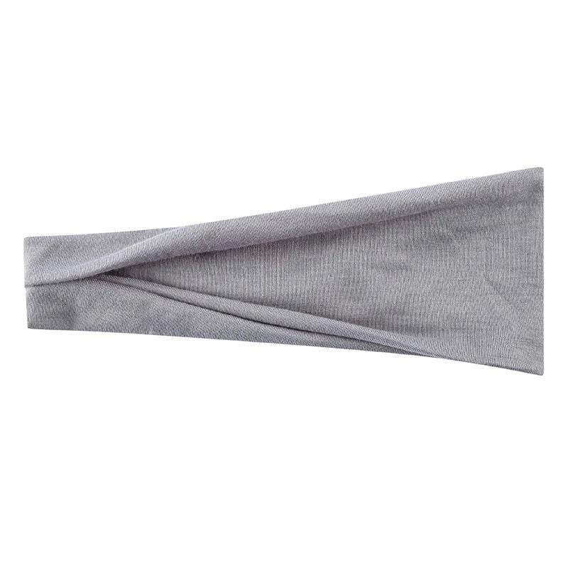 bandeau cheveux sport gris