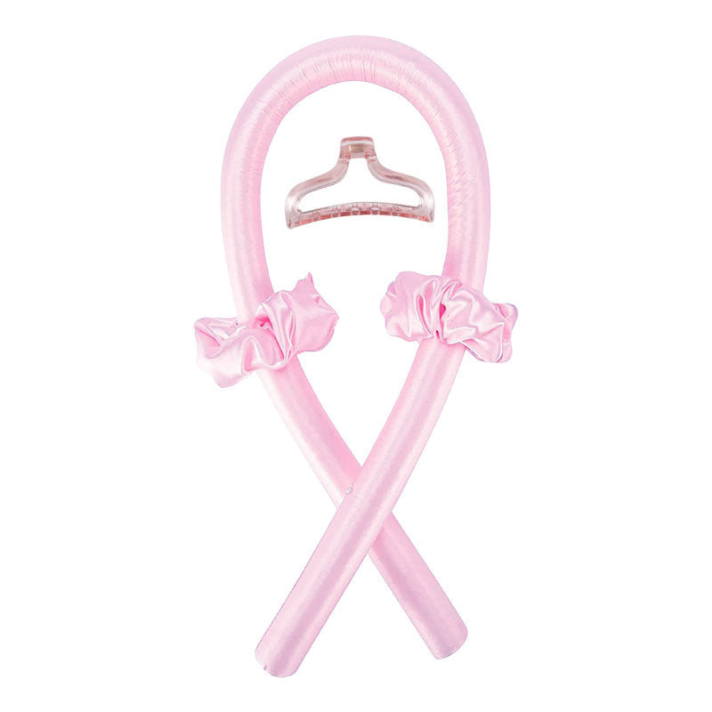 boucle sans chaleur rose et pince