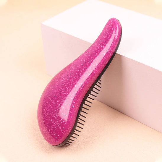brosse cheveux demelante rose pailletee