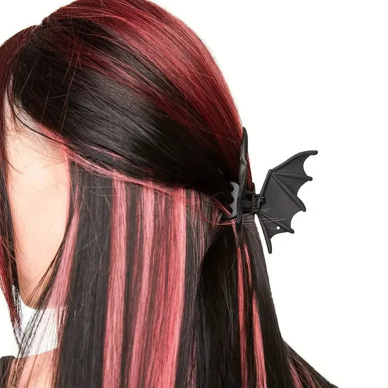 chauve souris noir pince cheveux
