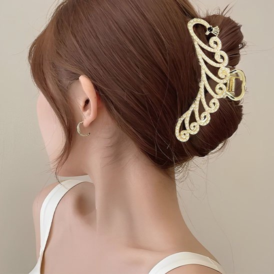 demonstration-pince a cheveux elegance dorée