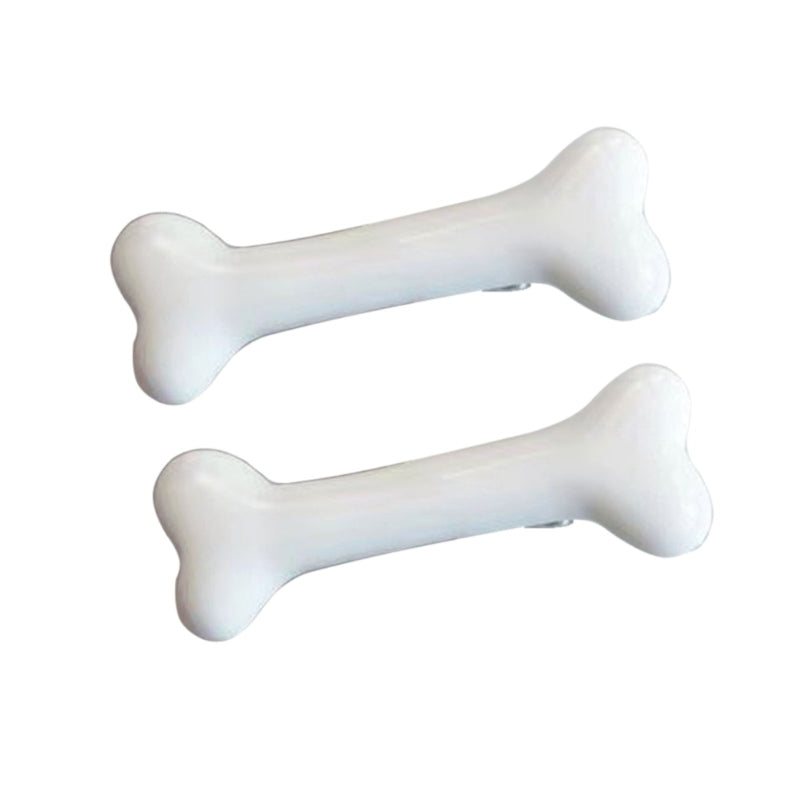 deux pince cheveux os blanc