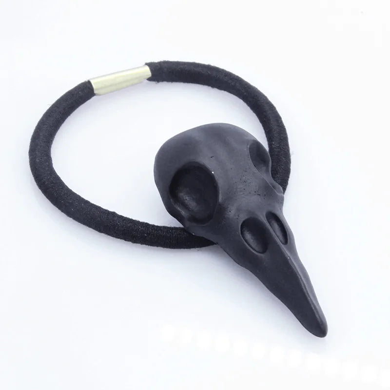 elastique accessoires cheveux halloween crane noir