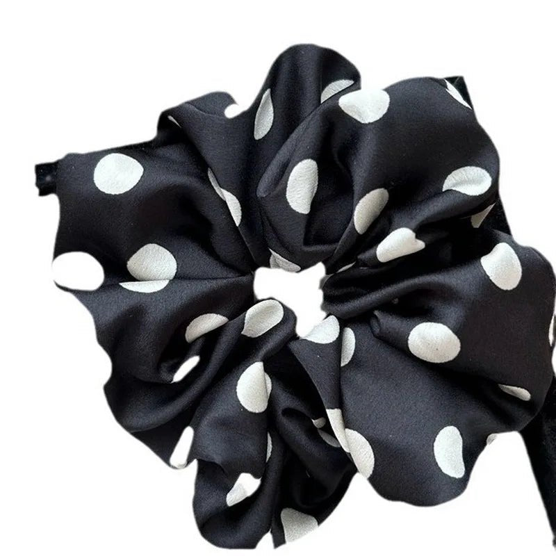 elastique cheveux en satin noir