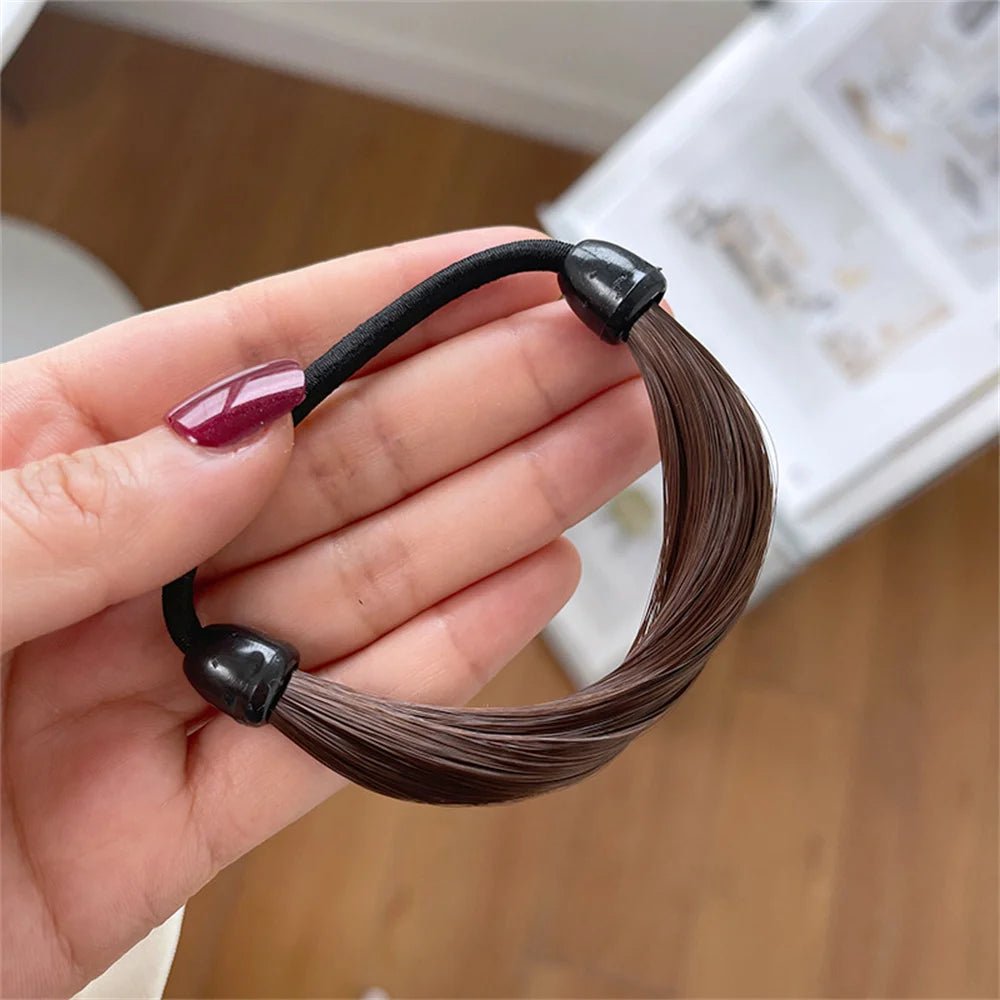 elastique cheveux premium chatain