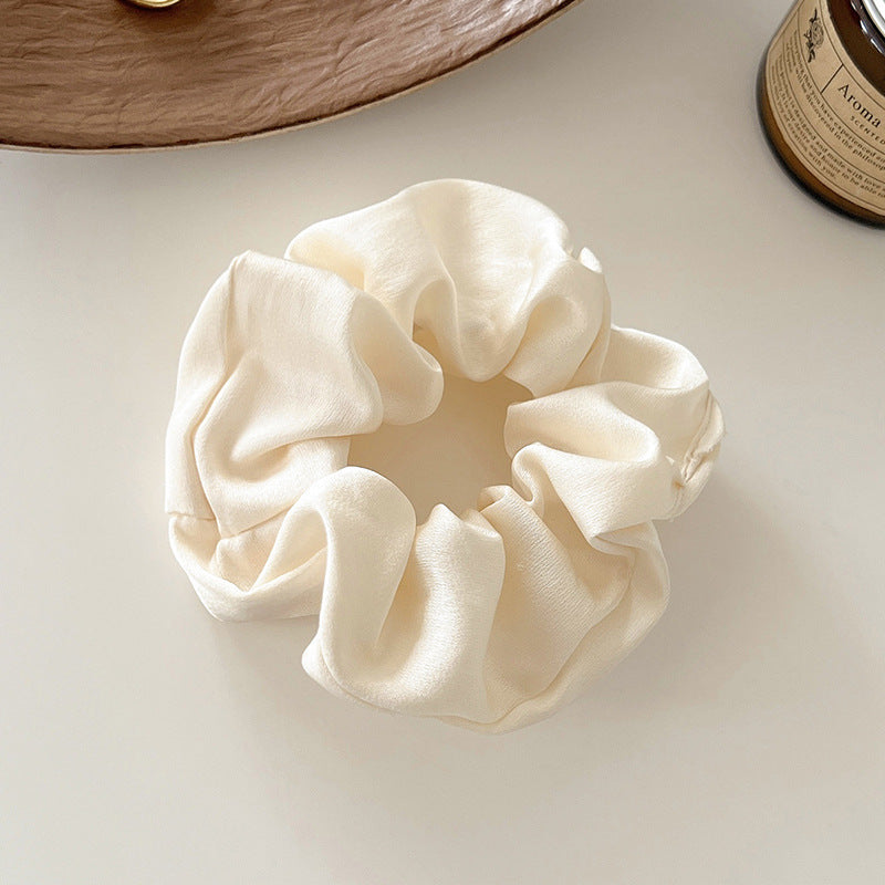 elastique cheveux satin beige