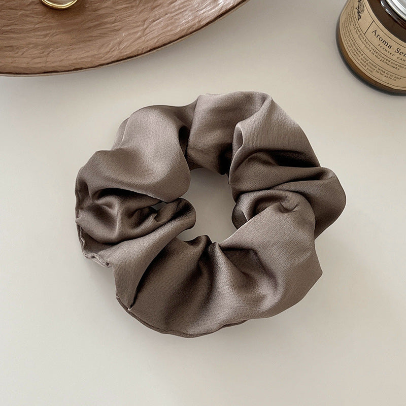 elastique cheveux satin couleur taupe
