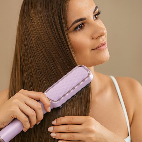 lissage et brosse a cheveux chauffante