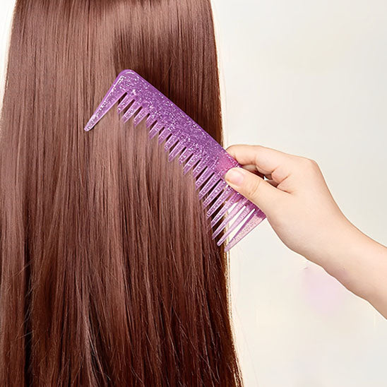 peigne anti cassure rose paillettes