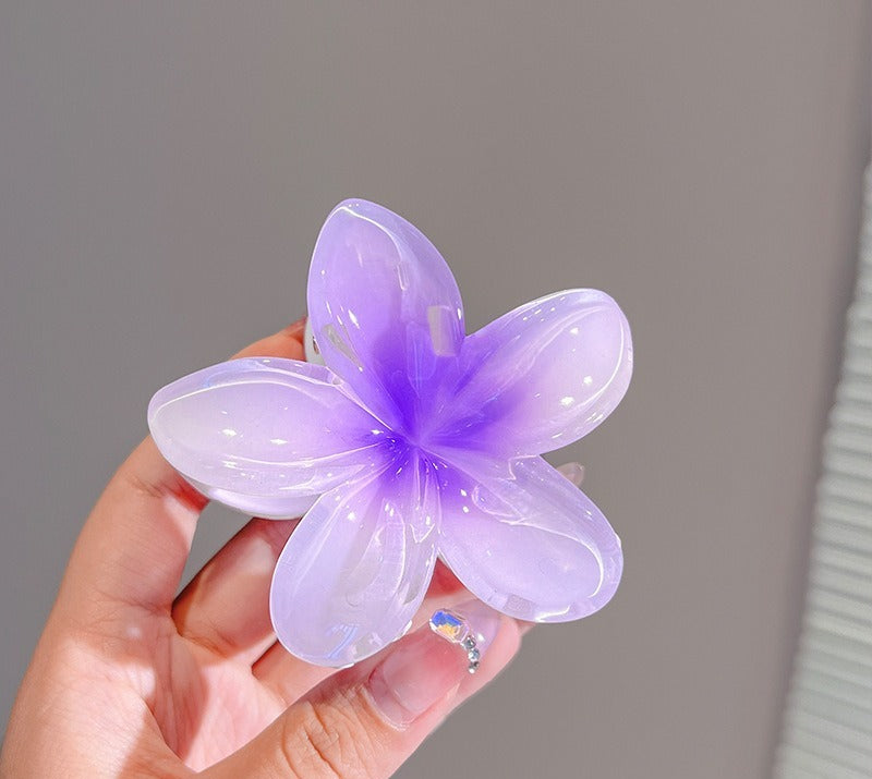 pince a cheveux fleurs violette brillante
