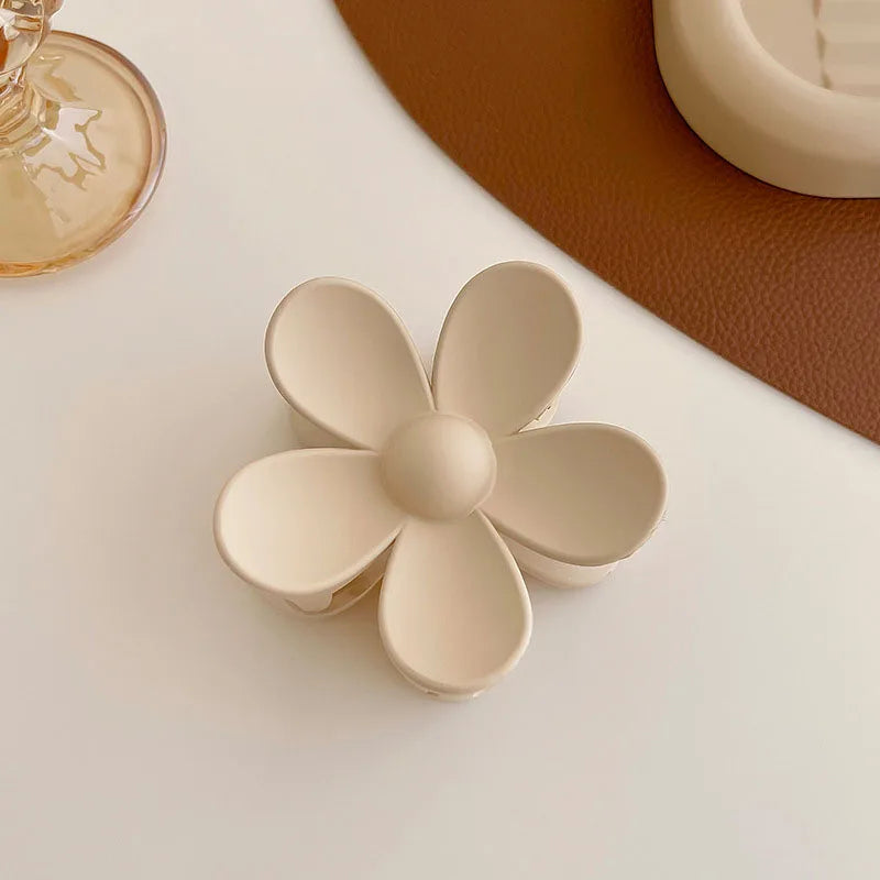 pince cheveux fleur beige