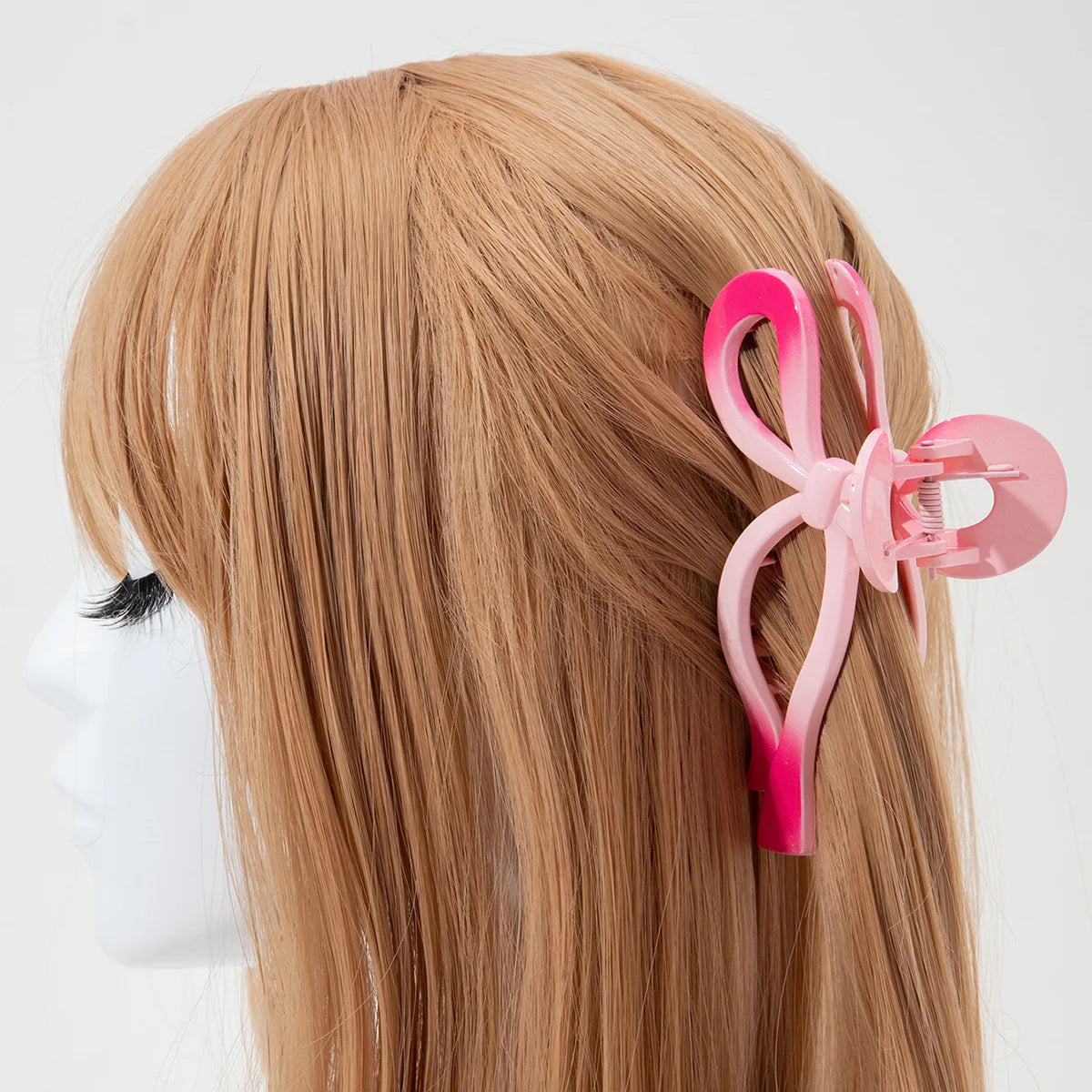 pince cheveux noeuds bi rose