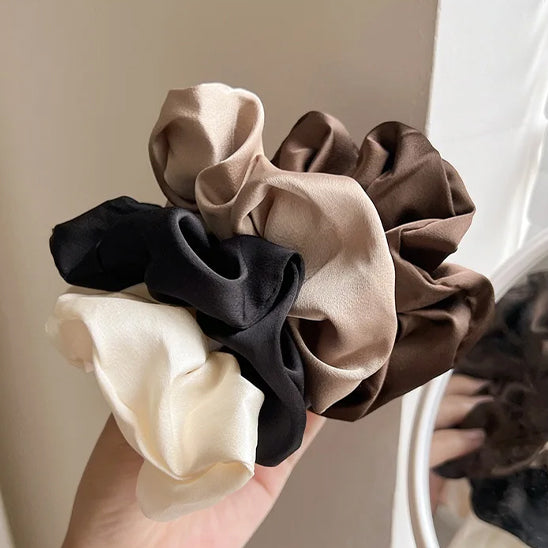 quatre coloris elastique cheveux satin