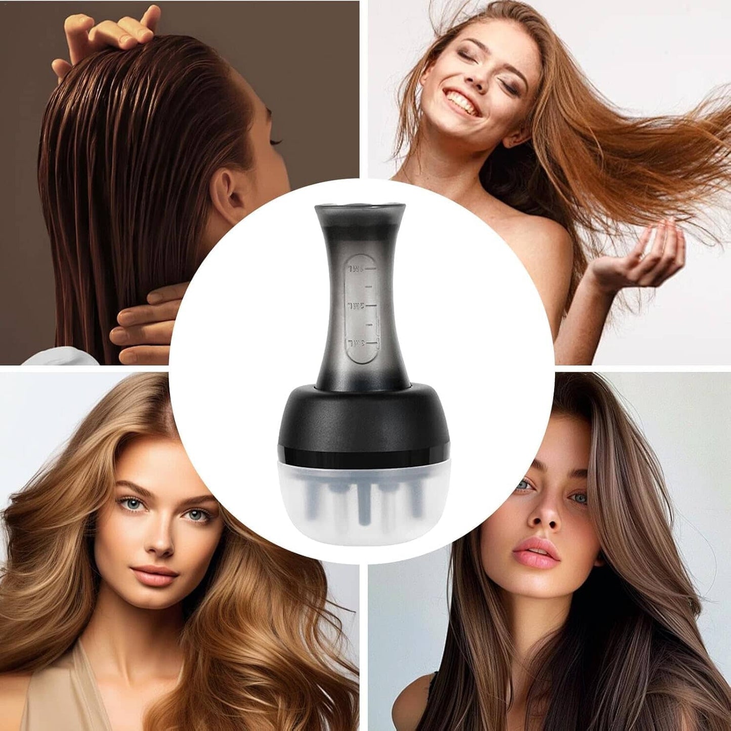 Applicateur d'Huile pour Cheveux - HairFlow™ - Noir - Coiffure et Style