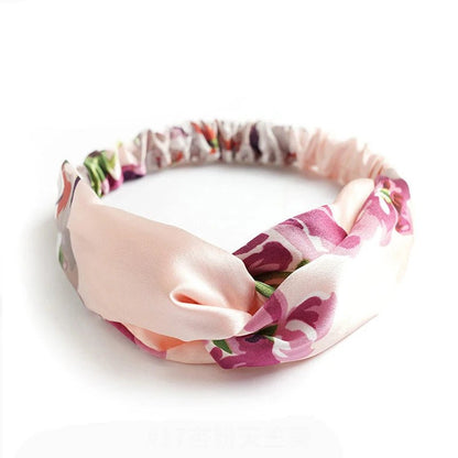 bandeau cheveux boheme rose