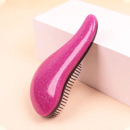 brosse cheveux demelante rose pailletee
