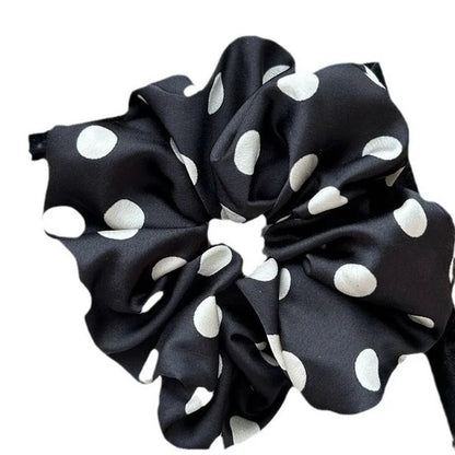 elastique cheveux en satin noir