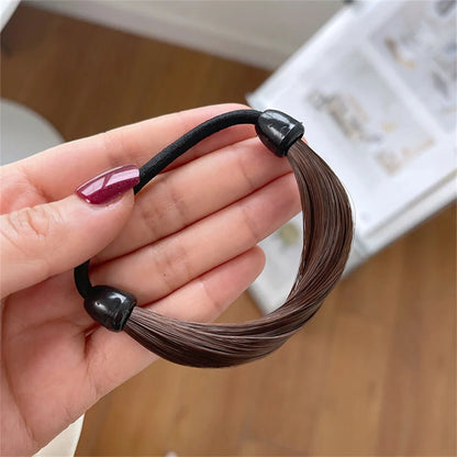 elastique cheveux premium chatain