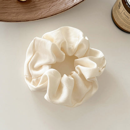 elastique cheveux satin beige
