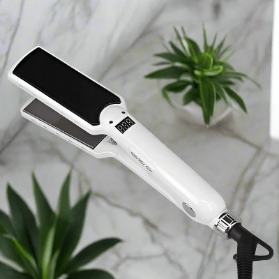 Lisseur Cheveux - HairStraightenerCurler™ - Blanc Large - Coiffure et Style
