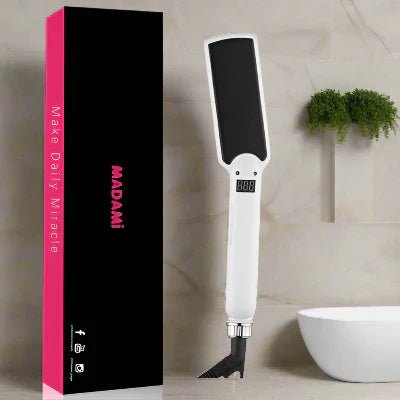 Lisseur Cheveux - HairStraightenerCurler™ - Blanc Large - Coiffure et Style
