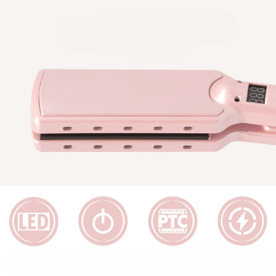 Lisseur Cheveux - HairStraightenerCurler™ - Rose - Coiffure et Style