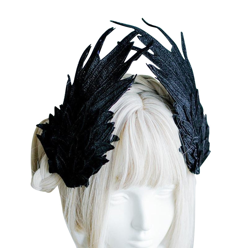 pince-cheveux aile corbeau halloween