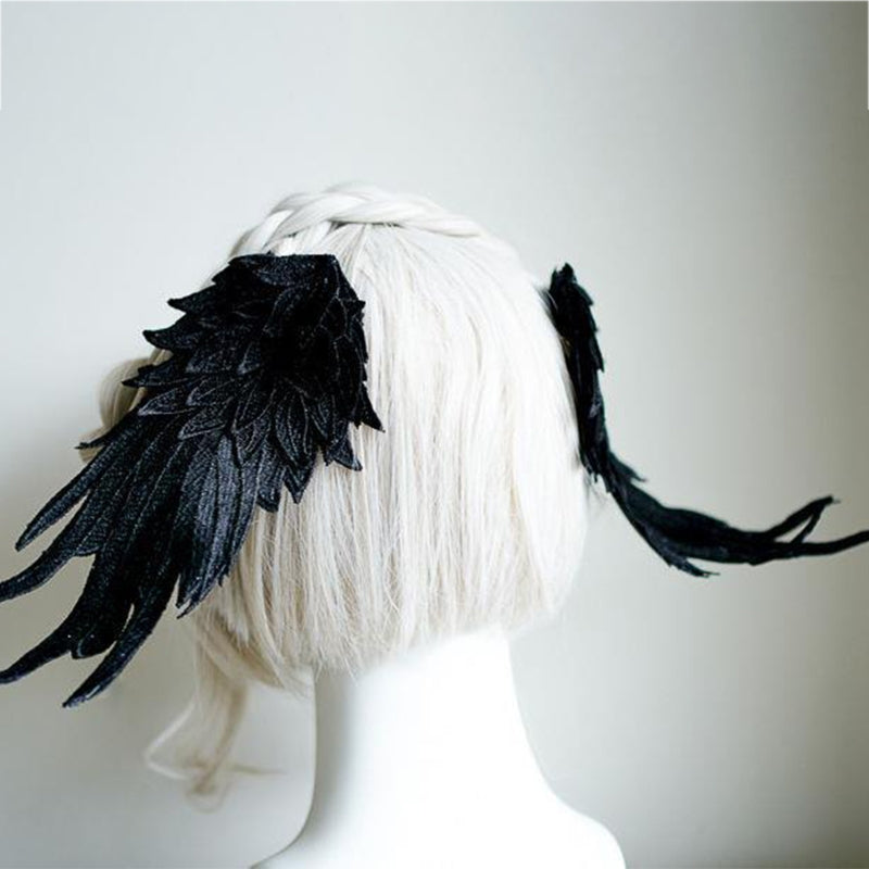 pince cheveux coiffure aile corbeau