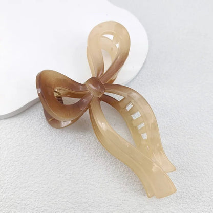 pince cheveux noeuds marron beige