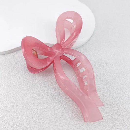 pince cheveux noeuds rose