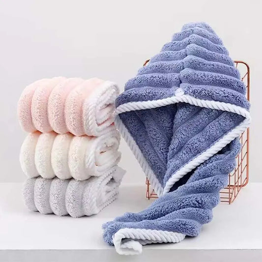 serviette cheveux microfibre coloris differents