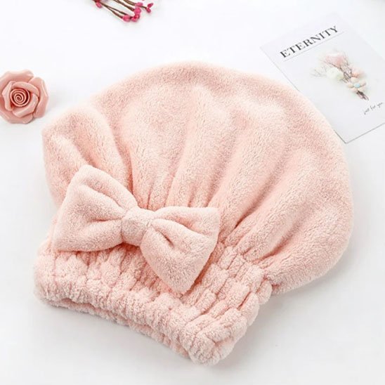 Serviette microfibre cheveux noeud | Séchage Express - Coiffure et Style